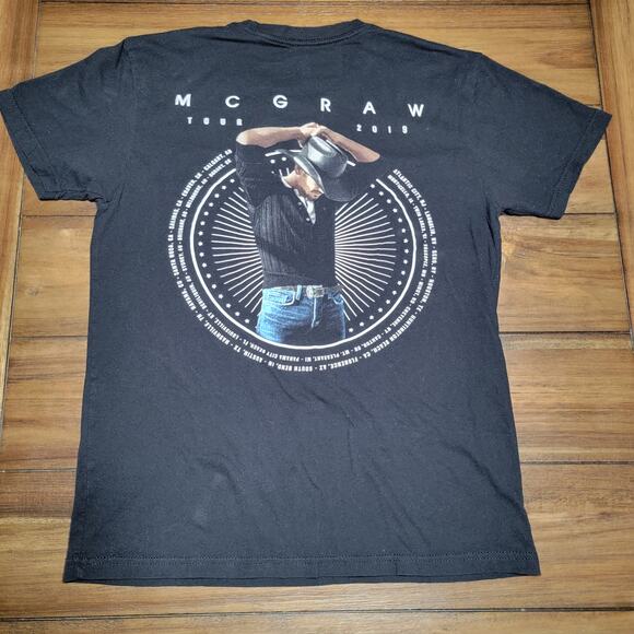 McGraw Black Unisex Tee "Tour 2019" - Size Small - Picture 3 of 5